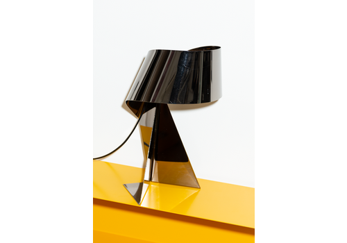 Chrome Ribbon Lamp, 1980s, Vintage