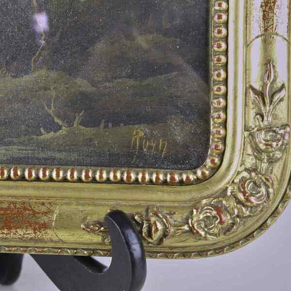 Landscapes Oils On Canvas, With Frame And Convex Glass  2pcs photo furniture