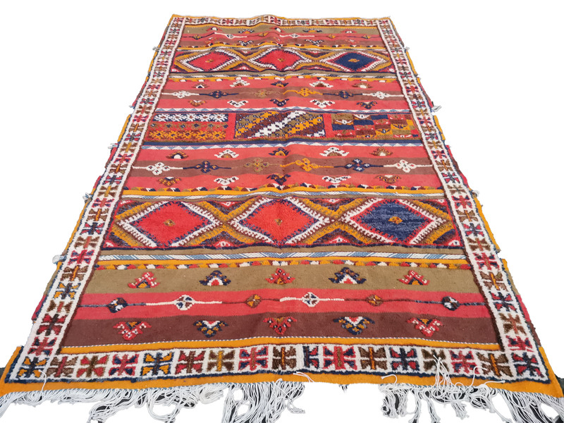 No Custom Fee/ Handmade Large Colourful Moroccan Berber Rug. Camel Wool photo furniture
