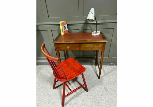Antique Desk/Writing Table Faux Red Leather Top Circa Early 1900’s