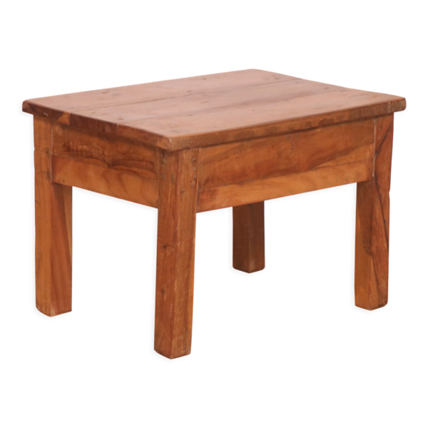 Old Burmese Teak Bedside Table Vinterior