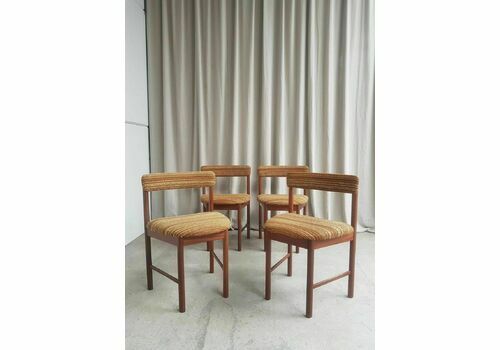 Vtg Mid Century Set 4 Teak Dining Chairs By McIntosh Danish Style Retro Rc77