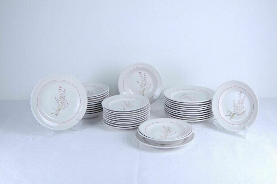 Vintage Provençal Style Dinner Set With Crackè Effect And Floral