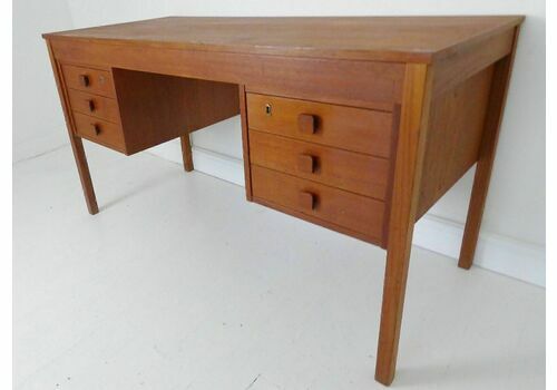 Stunning Vintage Danish Teak Domino Mobler Desk   1960's