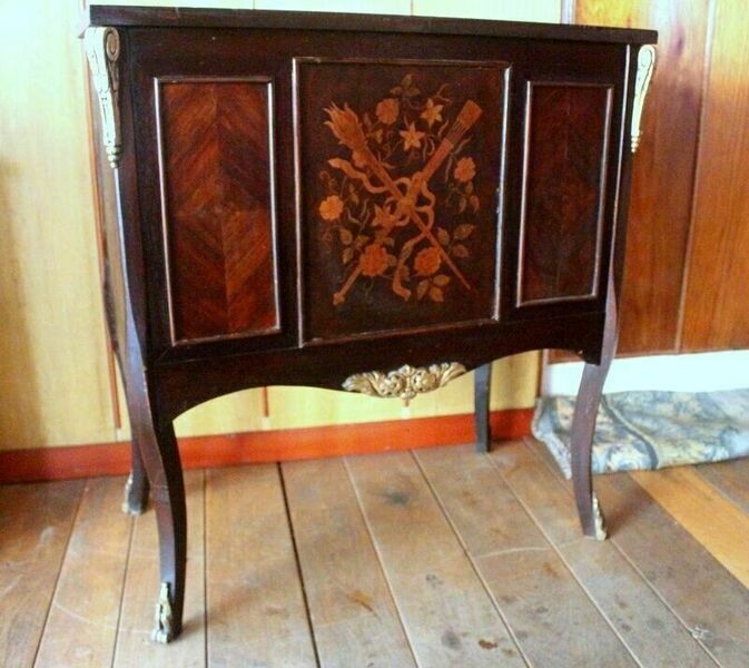 19th C Antique Drinks Chest/Side Table Bedroom Cupboards