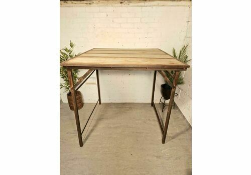 Large Vintage Rustic Indian Folding Wooden Wedding Events Dining Trestle Table