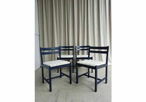 Vtg Late Mid Century Vdn Fakta Ikea Set Of 4 Dining Chairs Scandi Retro R132