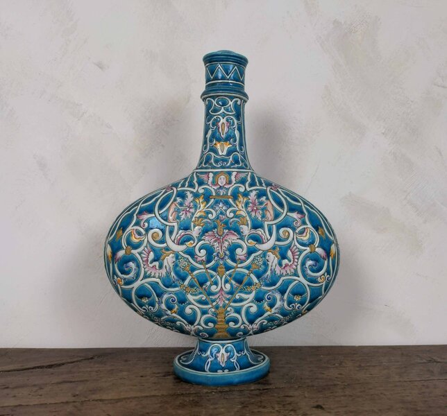 Eugene Collinot (1824 1899) Gourde Shaped Toujours Porcelain Vase