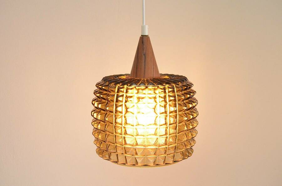 Rare Scandinavian Ceiling Pendant Lamp With Double Shade Glass Attributed To Orrefors, Sweden 1960s photo furniture