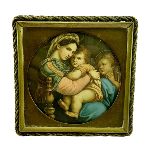 Antique Brass Easel Photograph Frame Picture Frame Vienna Wien Wall