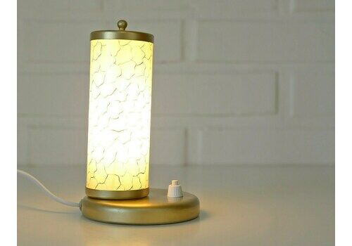 Vintage Desk Lamp Space Age Glass Gold Table Light Mid Century Bedside Fixture From The 1960's