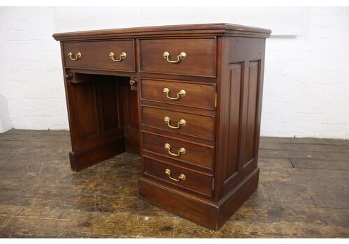 Vintage Leather Top Computer Desk