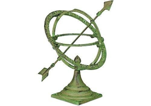 Garden Sundial Antique Design Weatherproof Garden Ornament Floor Mounted