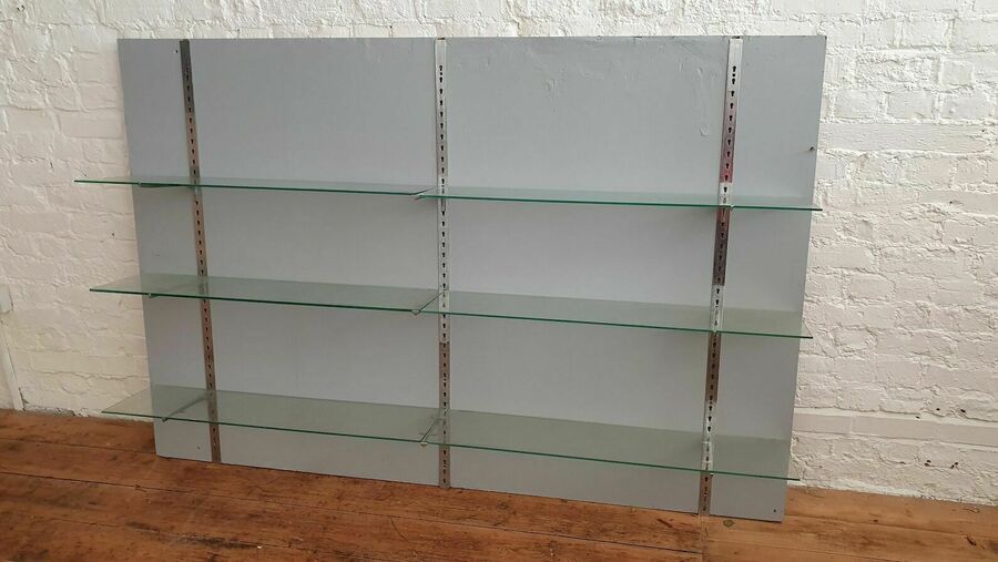 ヴィンテージ glass shelf Massive Retro Painted Vintage Shabby Chic Glass Shelf Shelves