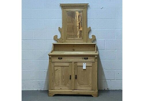 Antique Pine Dressing Chest With Mirror