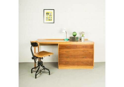 Remploy / Ex Mod Desk Teak Mid Century Dressing Table 1960s