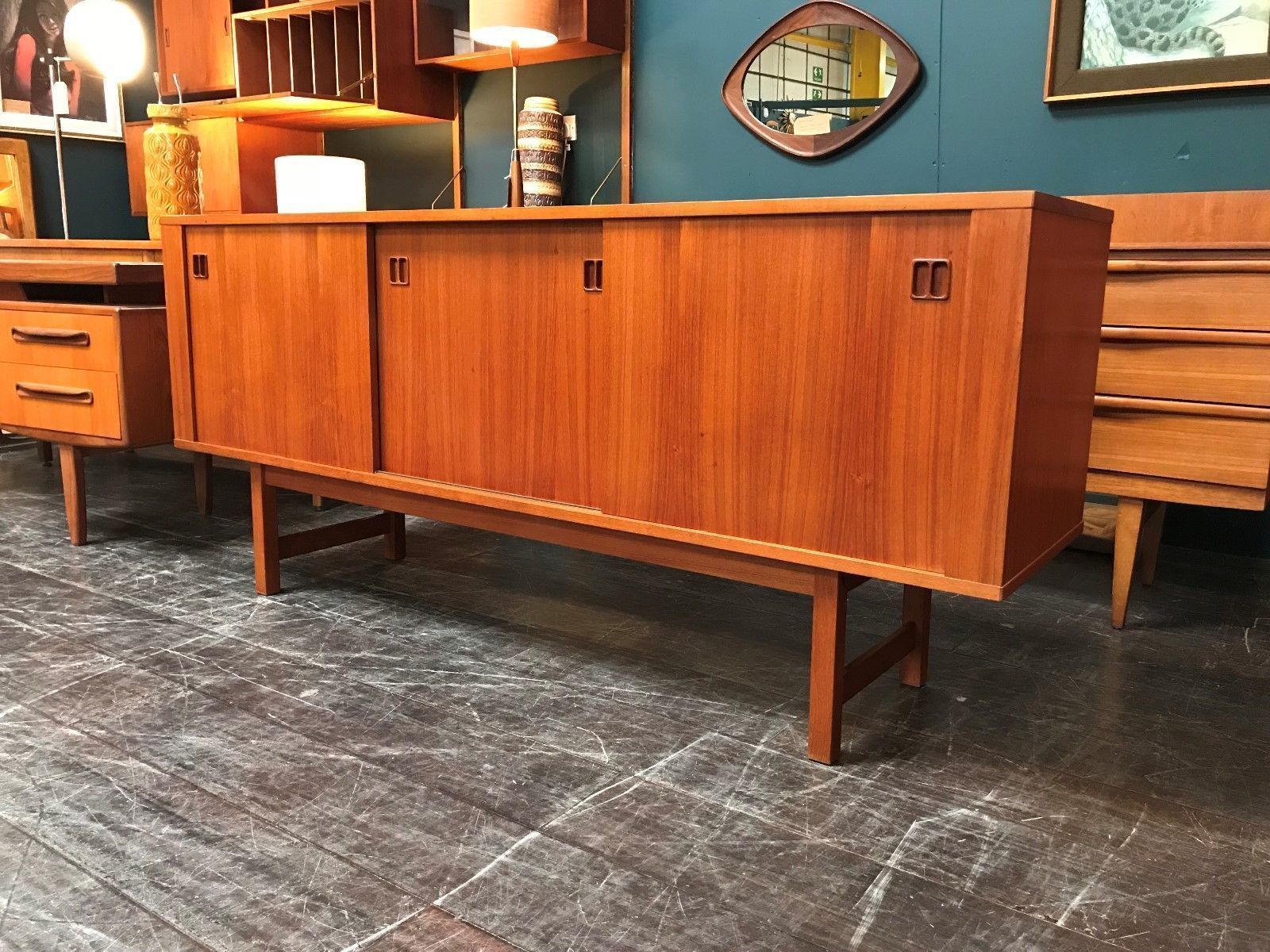Ikea Vintage Mid Century Sideboard With Sliding Doors Swedish Scandinavian Retro Vintage Ikea Vinterior