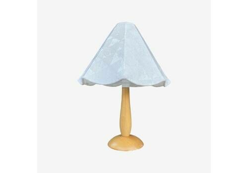 Retro Oak Wood Lamp Base With Free White Shade | Scandinavian Mid Century Modern Lighting | Swedish Design Lamp | Vintage Lamp Base 1960s