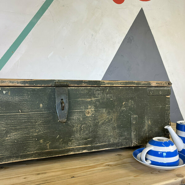 Rustic Pine Trunk Chest Storage Box Vintage Crate Vinterior