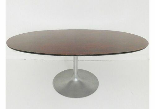Stunning Vintage Arkana Rosewood & Steel Tulip Dining Table   Maurice Burke