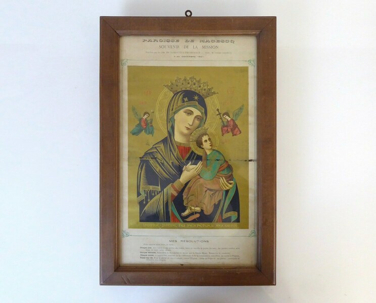 Our Lady Of Perpetual Help Antique 1921 French Catholic Art My ...