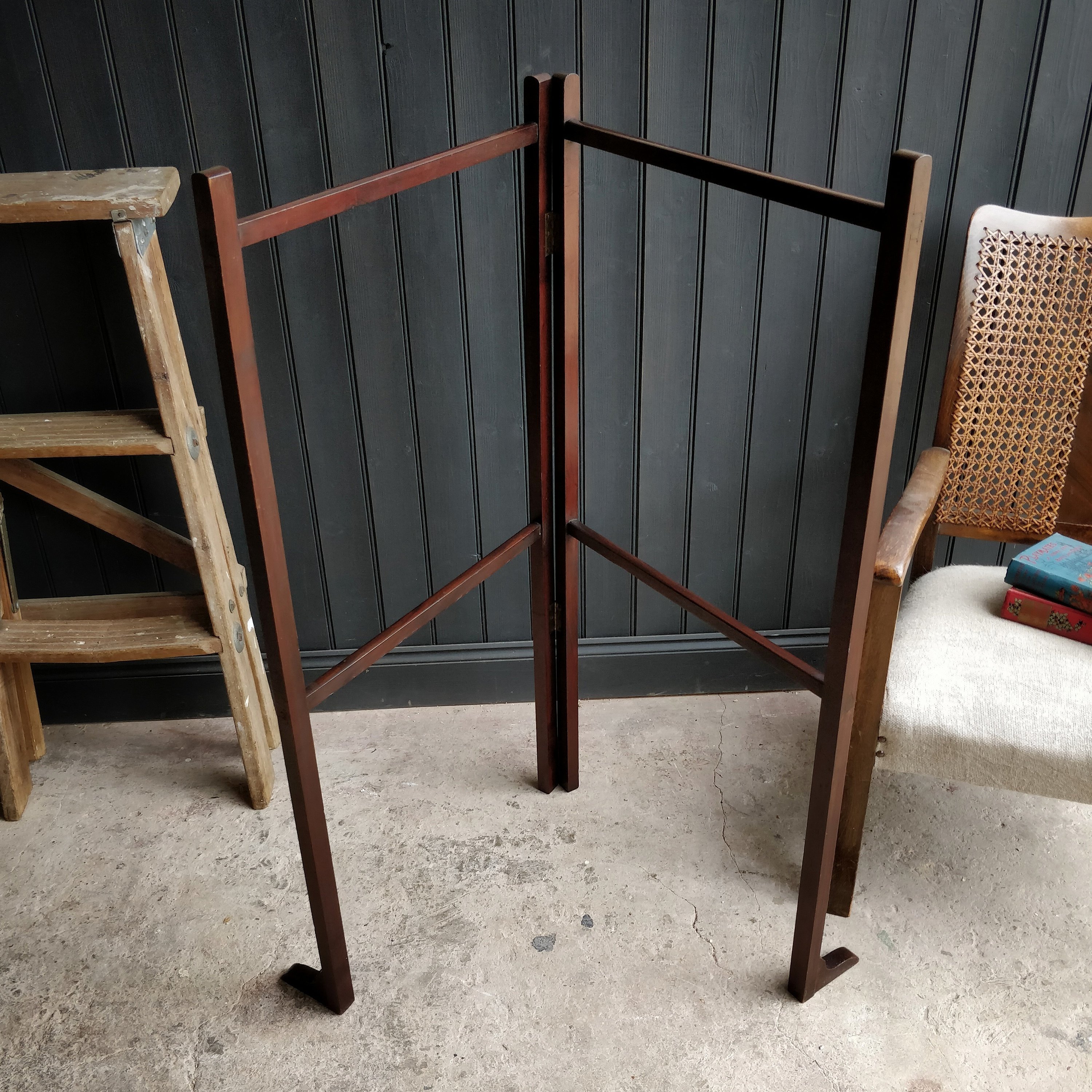 Edwardian Standing Clothes Airer Vintage Wooden Horse Clothes Airer Vintage Wooden