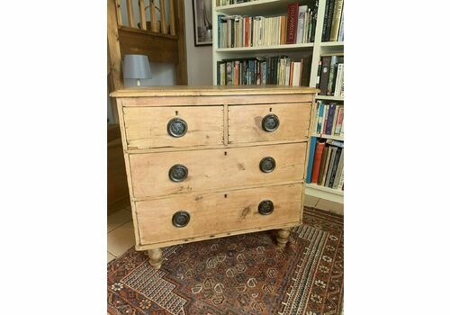 A Victorian Pine Chest Of Drawers