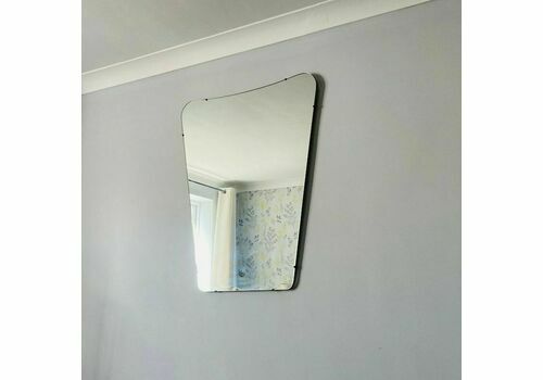 A Large 1950s Frameless Mirror