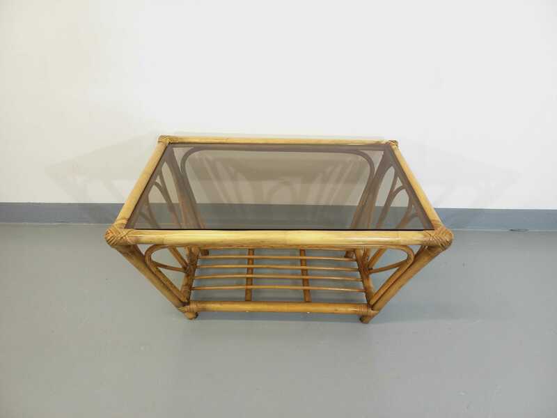 photo furniture Table Basse Rectangulaire En Rotin