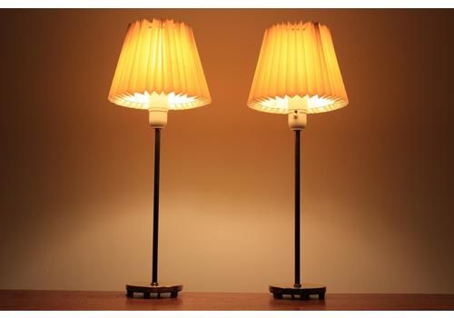 Pair Of Mid Century Table / Desk Lamps Falkenbergs Belysnings, Sweden, 1970s.