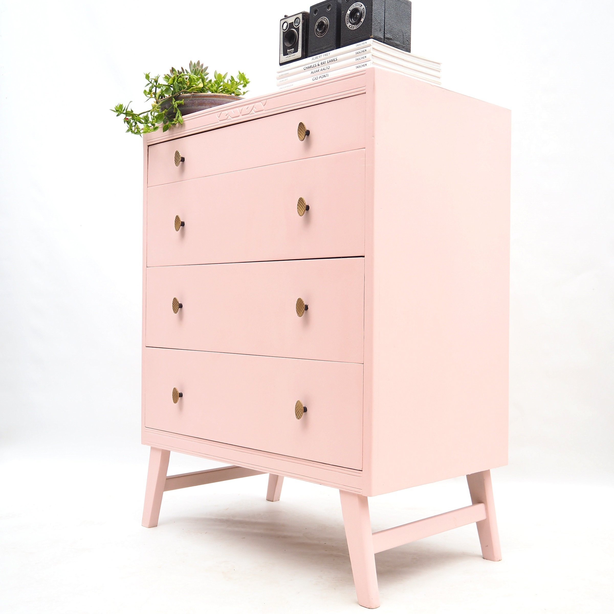 Chest Of Drawers Blush Pink Chest Of Drawers Mid Century Painted