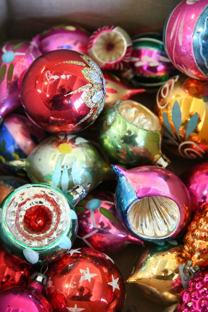 Christmas baubles vintage clearance