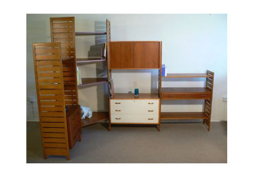 A Large Teak Ladderax Corner System, C1960s