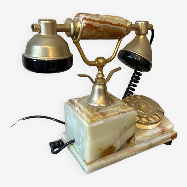 Vintage Marble Telephone, 1960s Vinterior