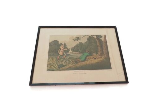 Henry Alken "Pike Fishing" Antique English Print 1820 The National Sport Of Great Britain Gentleman