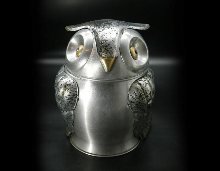Vintage Owl Ice Bucket, 1960s Vinterior