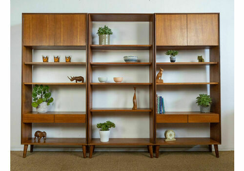 Set Of Vintage Mid Century Teak G Plan Bookcase Wall Shelving Shelf Room Divider