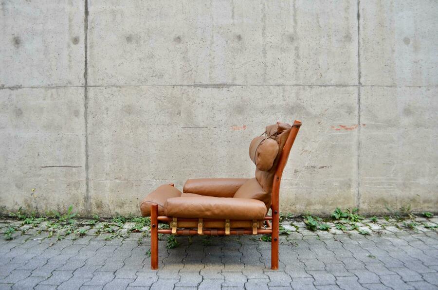 Arne Norell Model Inca Caramel Leather Lounge Chair | Arne Norell
