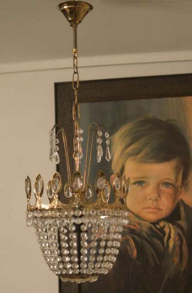 Bohemian Crystal Chandelier, Boho photo for sale
