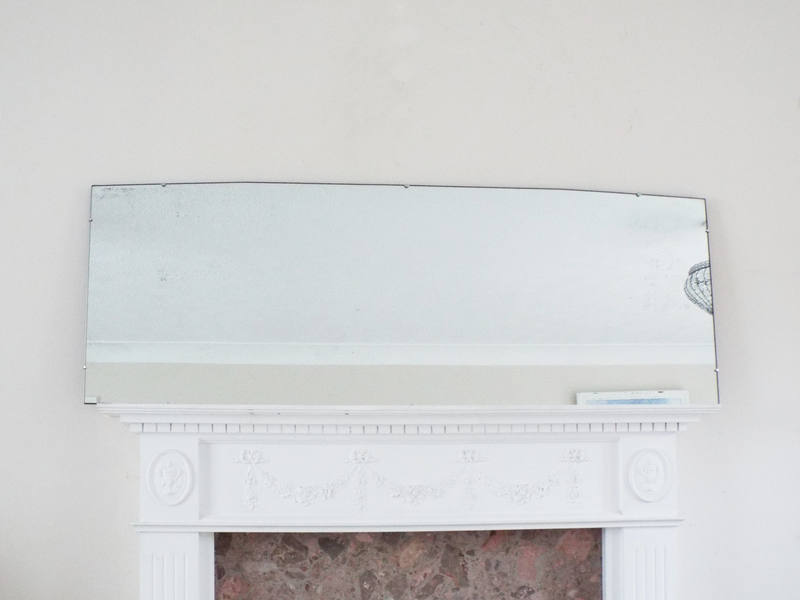 Modernist Mirror Extra Large Mid Century Vintage Over Mantle Frameless Feature Wall