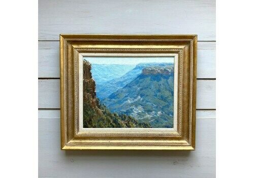 The Blue Mountains Australia   Oil On Canvas Painting By Howard Barron (1900 1991)