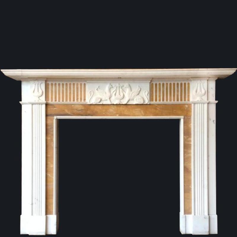 Georgian Style Statuary Sienna Marble Fireplace Surround Vinterior