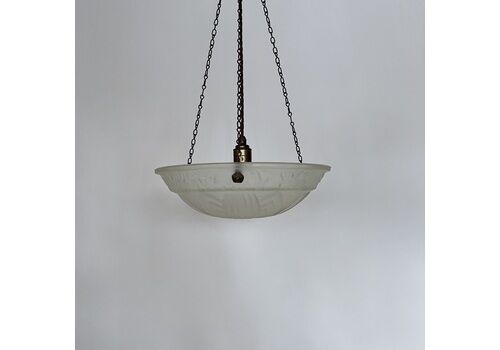 Art Deco Moulded Frosted Glass Diffuser Shade