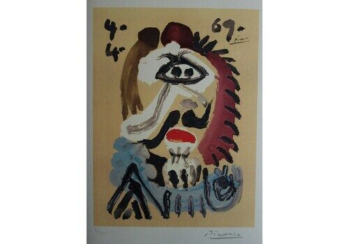Fine Cubist Limited Edition Print   Musketeer, Pablo Picasso, Hand Signed & Stamped
