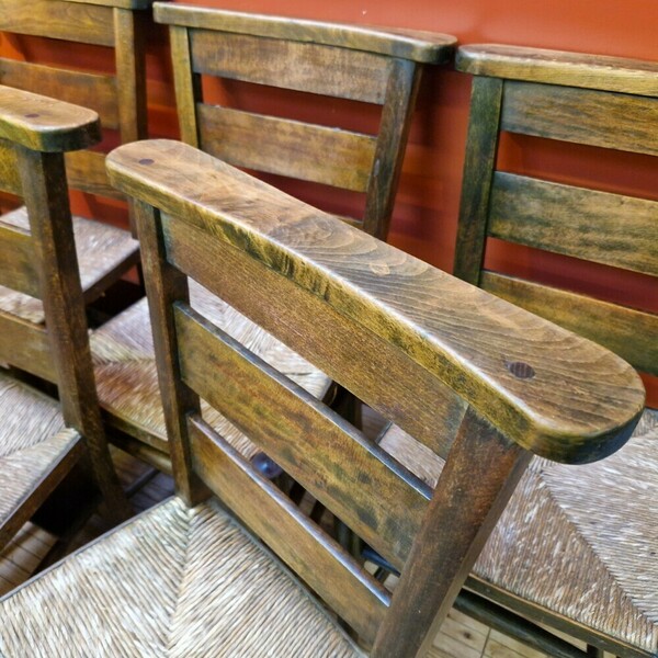 Set Of Antique Chapel Chairs Vinterior