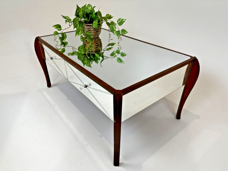 Laura Ashley Mirrored Coffee Table With Drawers Vinterior