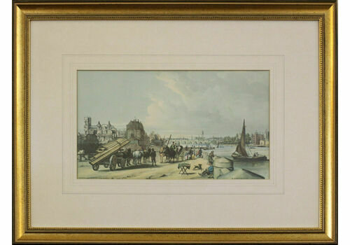 Copy Of 18th Century Lithograph. Lambeth & Westminster From Millbank