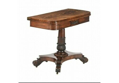 William IV Tea Table Mahogany And Carved