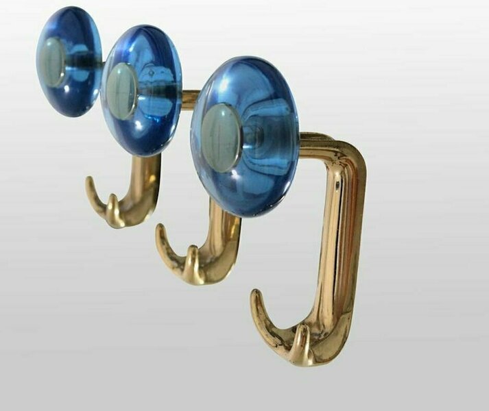 A Large Mid Century Floor Standing Mirror With Coat Hooks photo for sale