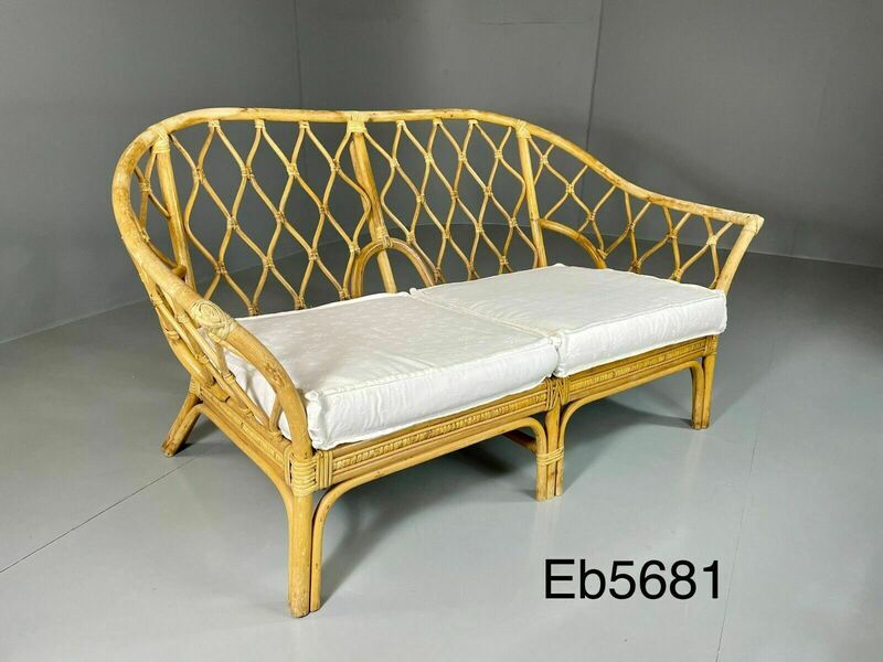 Cane settee bench best sale